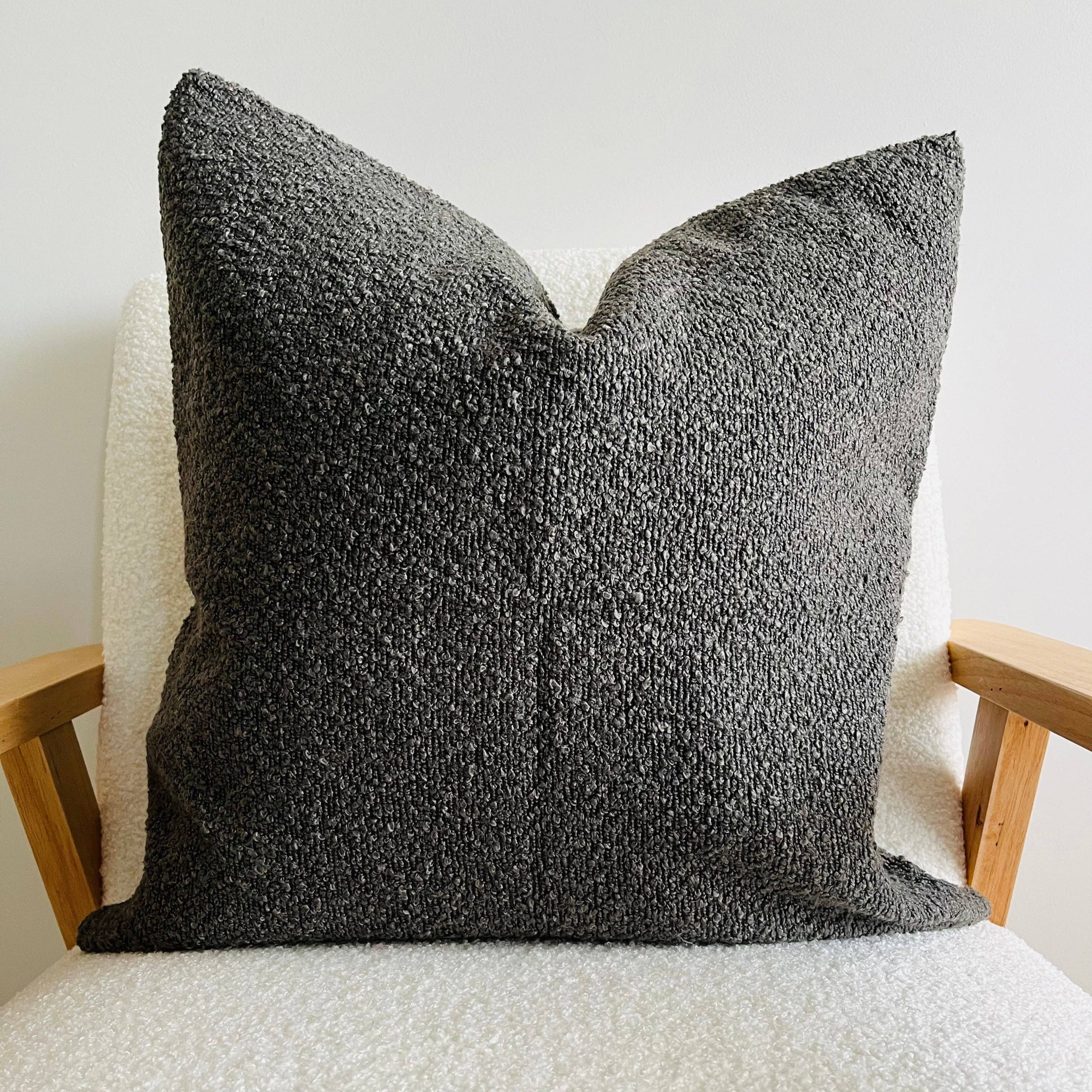 Boucle Cushion Cover - Charcoal Mama and Tochter