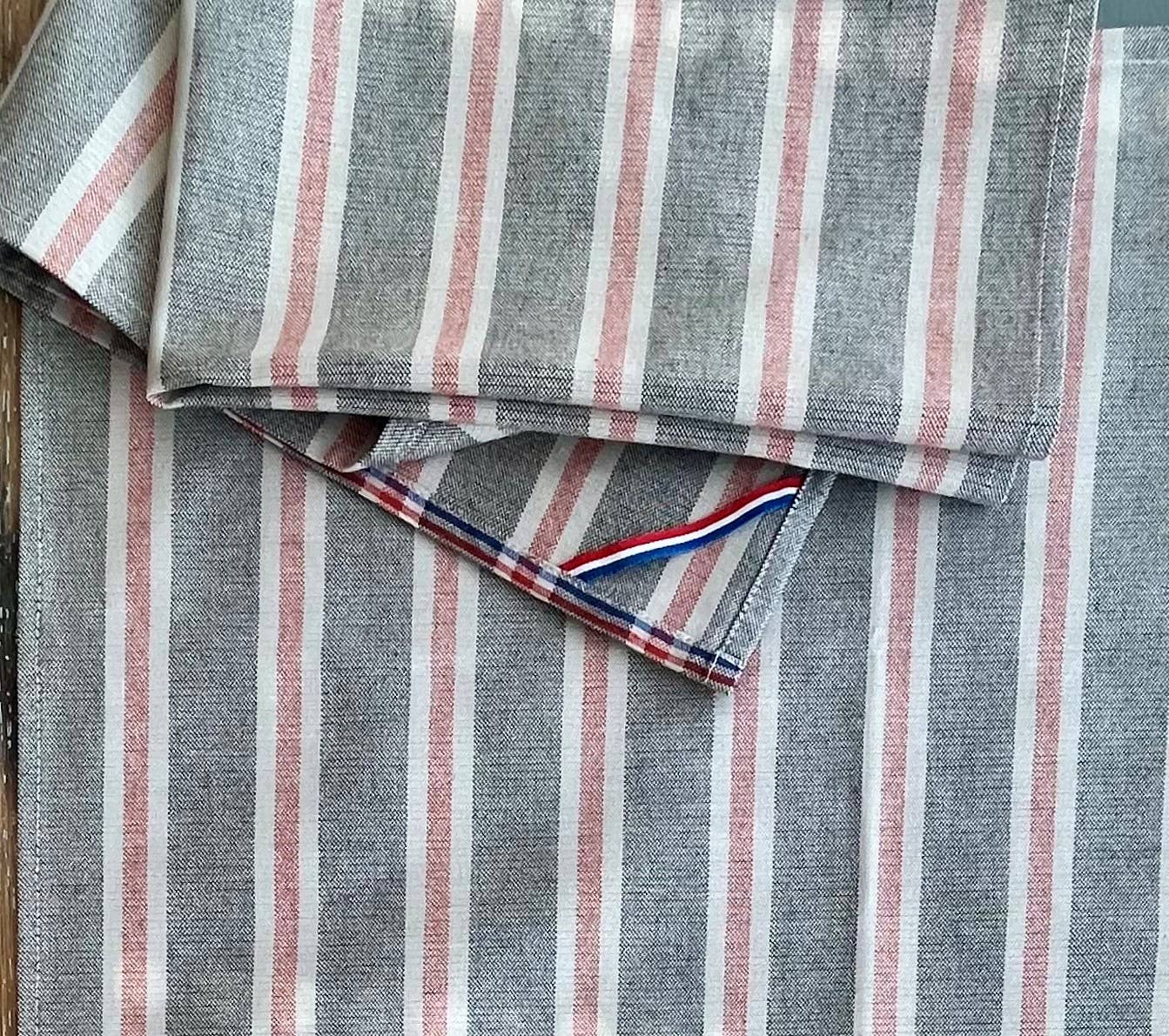 LOUISE Tea Towel – 100% Cotton (Brown) Made In France Dresseur de tables