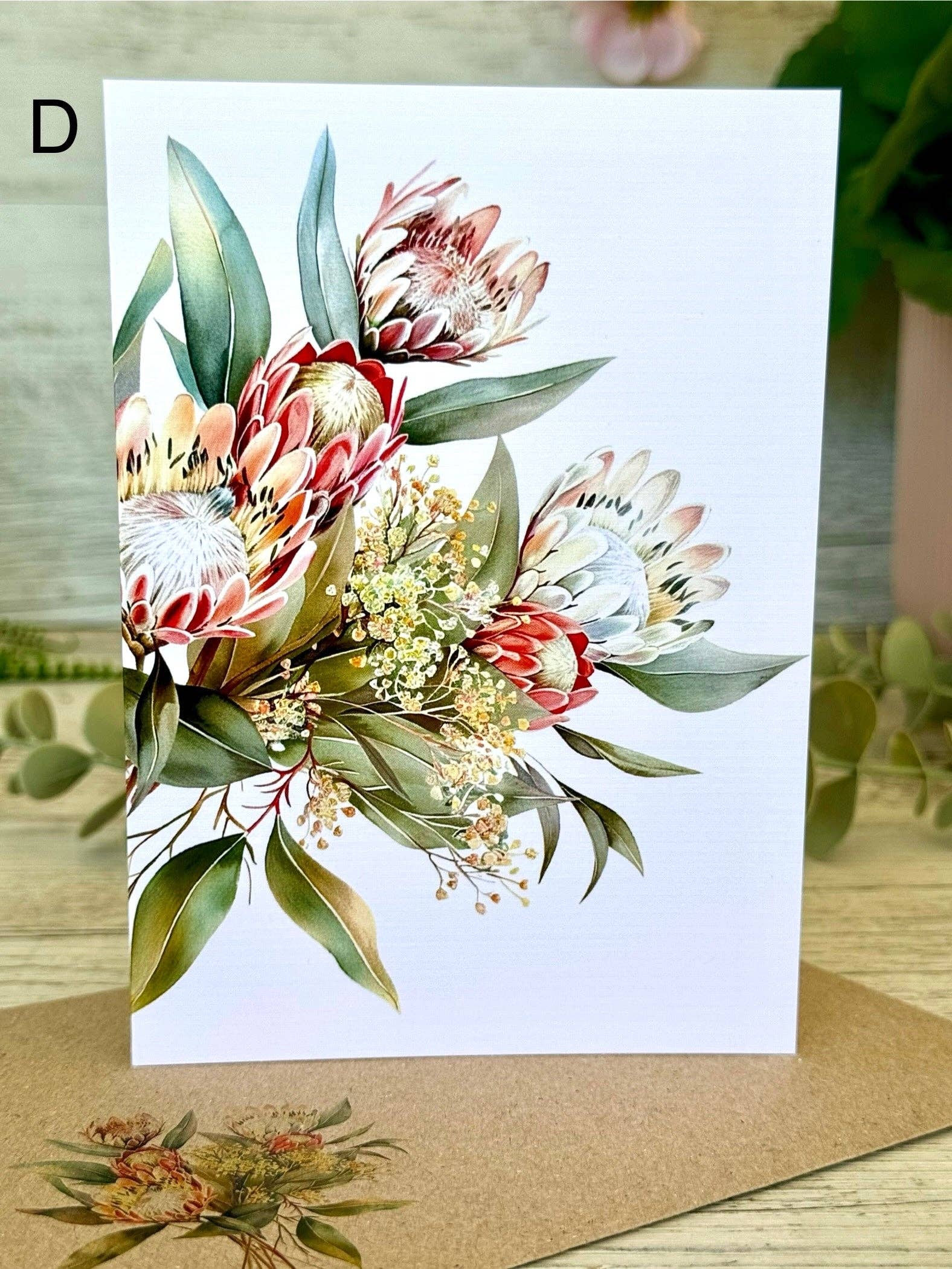 AUSTRALIAN FLORALS Blank Greeting Card - Style D Scattered Seed Co