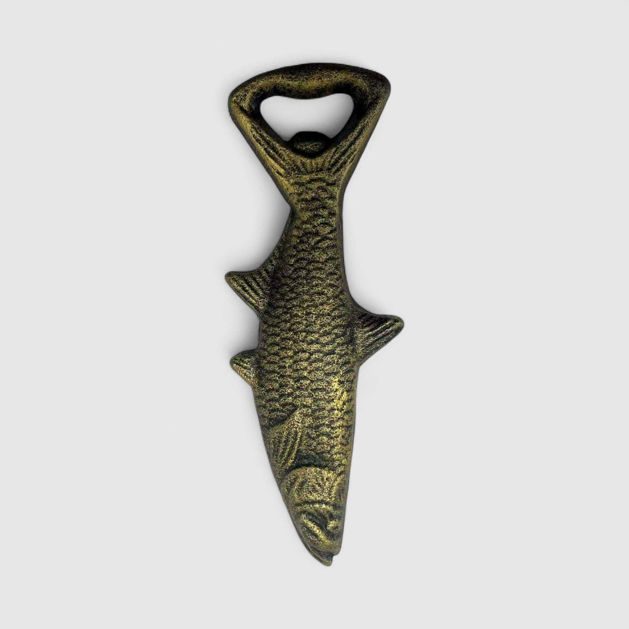 Cast Iron Fish Bottle Opener – Bronze Nautical Wall Mount