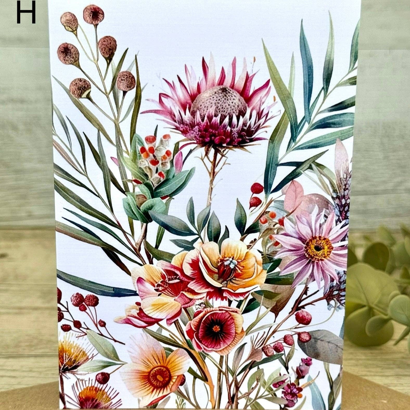 AUSTRALIAN FLORALS greeting card - Card H Scattered Seed Co
