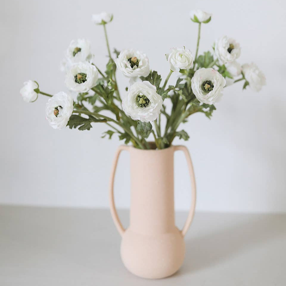 White Ranunculus 18.5" Prestige Botanicals