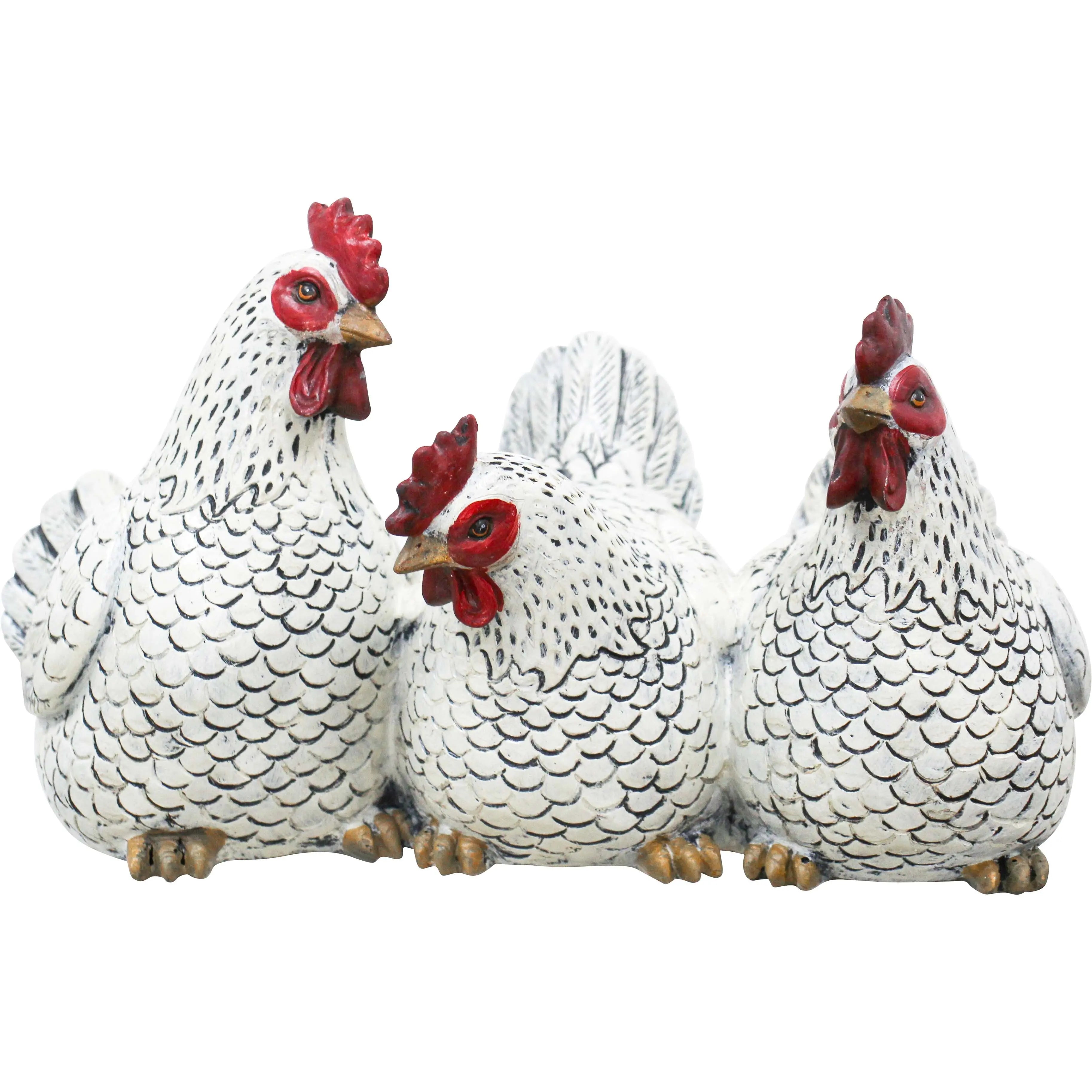 Three Chicken Friends – White Barrington Country Homewares