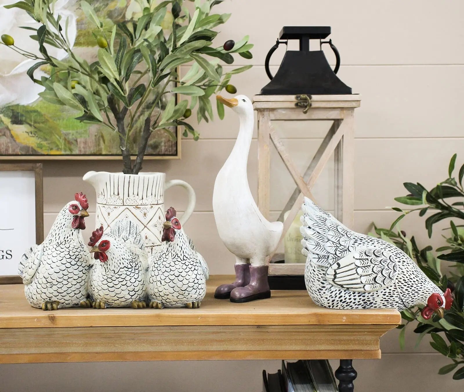 Three Chicken Friends – White Barrington Country Homewares